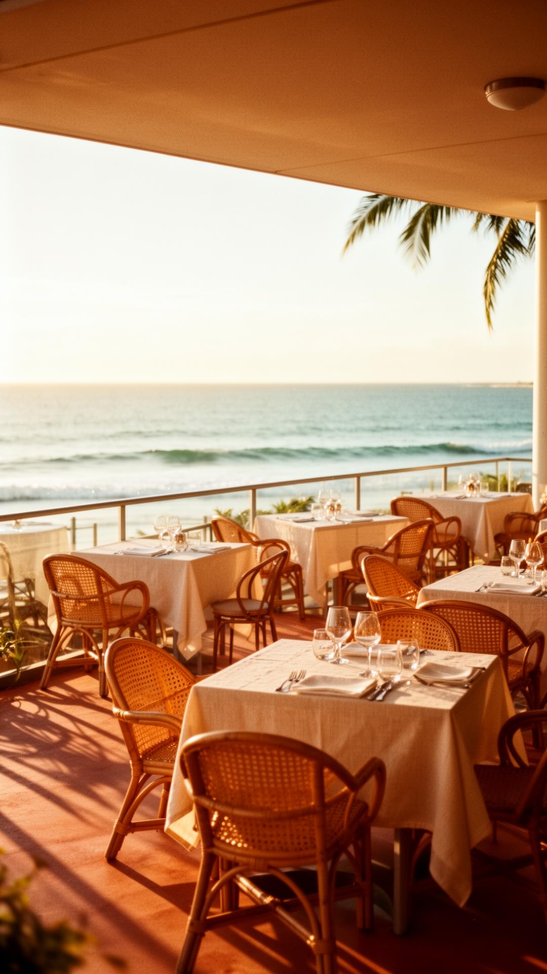 Pacific Atelier terrace at golden hour
