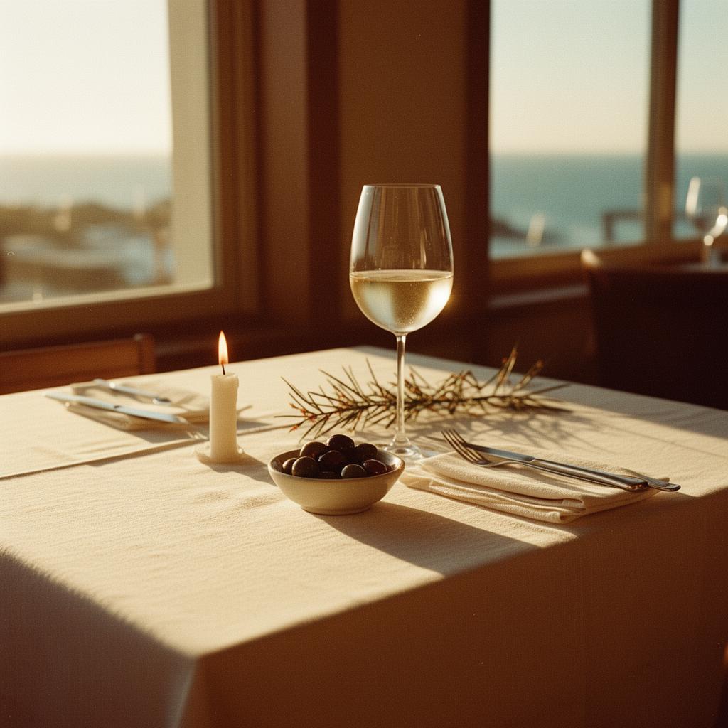 A table set for the late afternoon